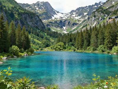 AI-generated illustration of 5 Lakes Hike