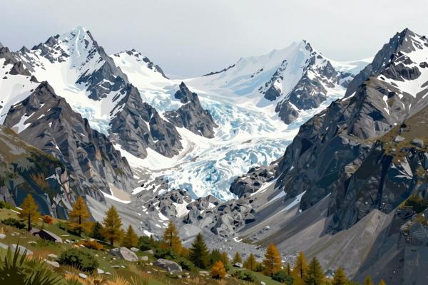 Alps Peaks Surrounding Saas-Fee