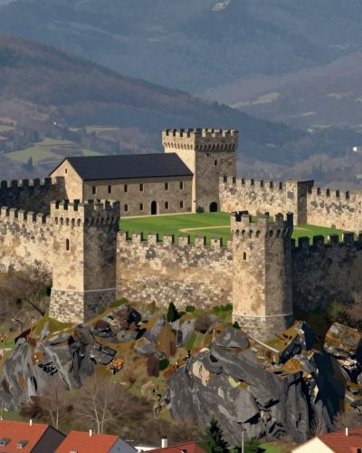 AI-generated illustration of Castelgrande