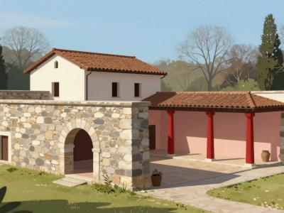 AI-generated illustration of Fully Furnished Roman House (Villa) At Augusta Raurica