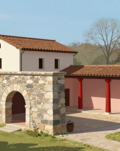 AI-generated illustration of Fully Furnished Roman House (Villa) At Augusta Raurica