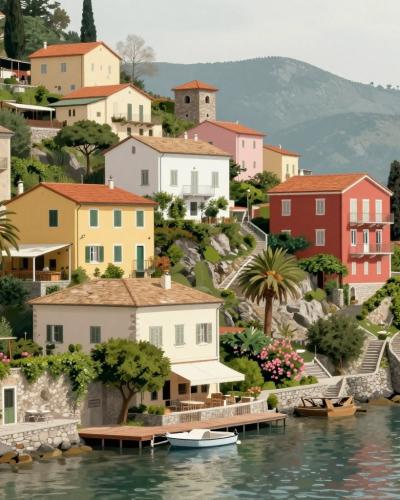 AI-generated illustration of Gandria Village