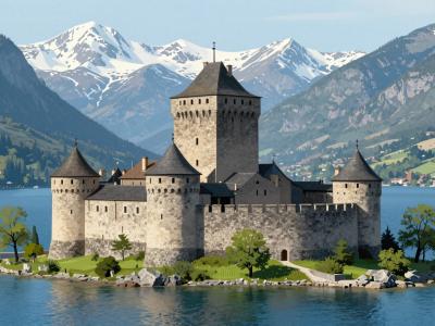 AI-generated illustration of Guided Tour And Wine-tasting In Montreux