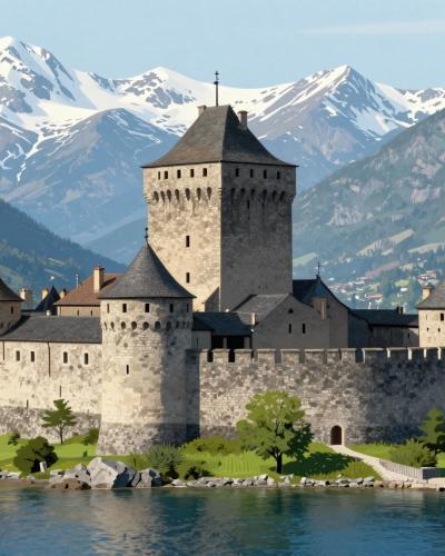 AI-generated illustration of Guided Tour And Wine-tasting In Montreux