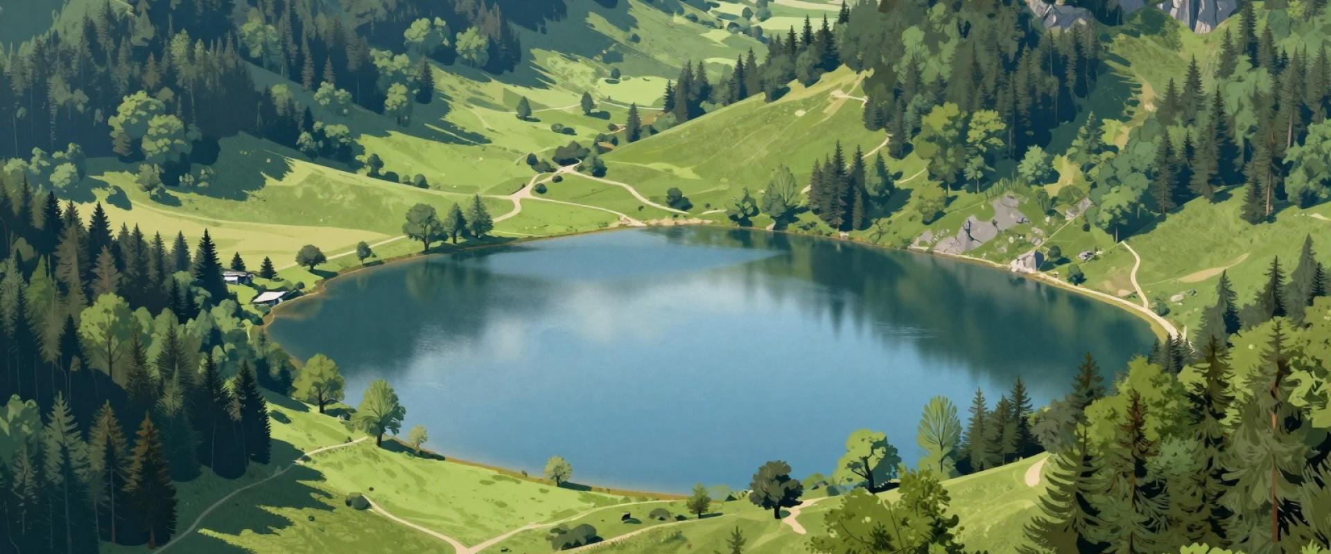 AI-generated illustration of Hiking Routes In Ägerisee