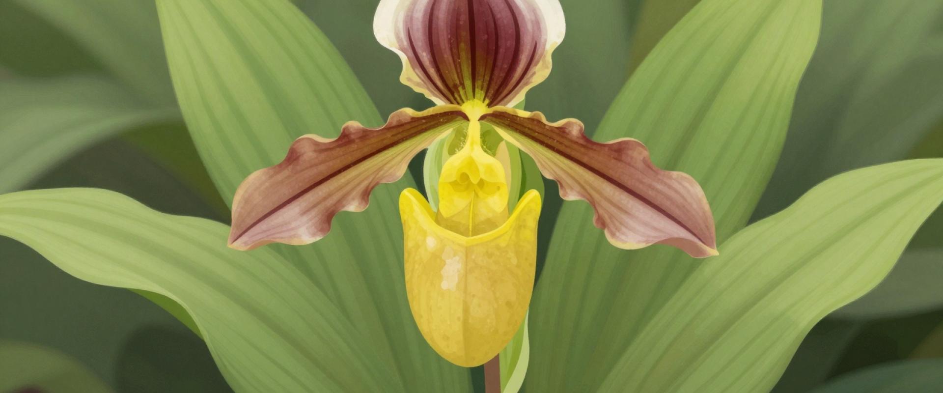 AI-generated illustration of LadySlipper Orchids