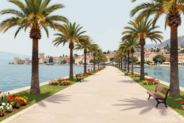 Lake Riviera Promenade In Rapperswil-Jona