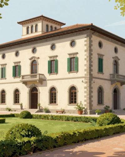 AI-generated illustration of Museum Villa Dei Cedri