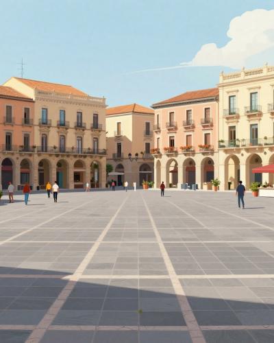 AI-generated illustration of Piazza Della Riforma