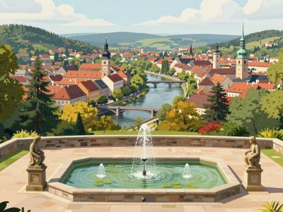 AI-generated illustration of Rosengarten (drink At Rosengarten With Awesome Views)