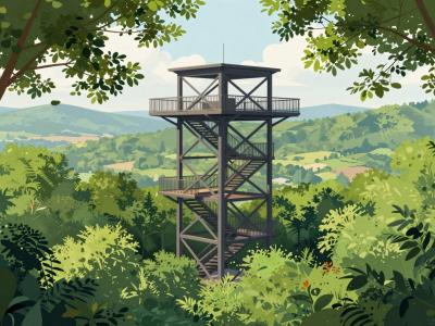 AI-generated illustration of Schleifenbergturm