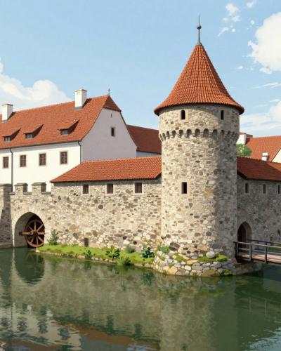AI-generated illustration of Schloss Hallwyl
