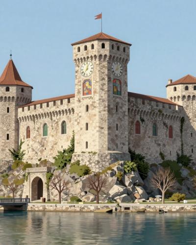 AI-generated illustration of Schloss Rapperswil