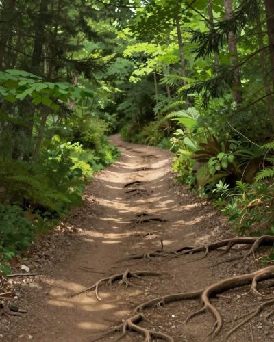 AI-generated illustration of Singletrail Along Oristalstrasse