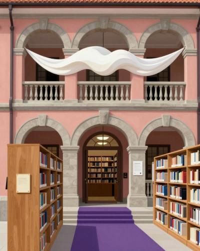 AI-generated illustration of Textile Museum (St. Gallen)