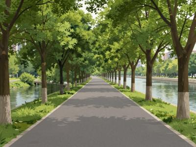 AI-generated illustration of Wiesendamm Promenade