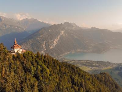 The Harder Kulm lookout above Interlaken and Lake Thun