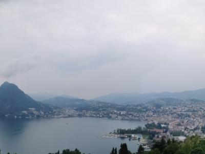 CHE — TI — Bezirk Lugano — Stadt Lugano — Sentiero trona 54 (view of Lugano and its lake · pano) — 2024-05-14 Mattes