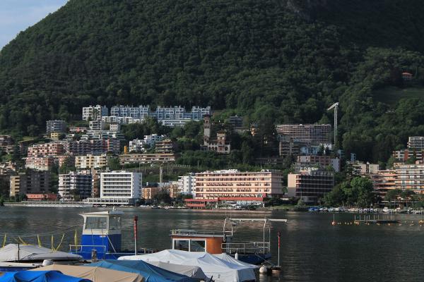 Sandy Beaches On Lake Lugano