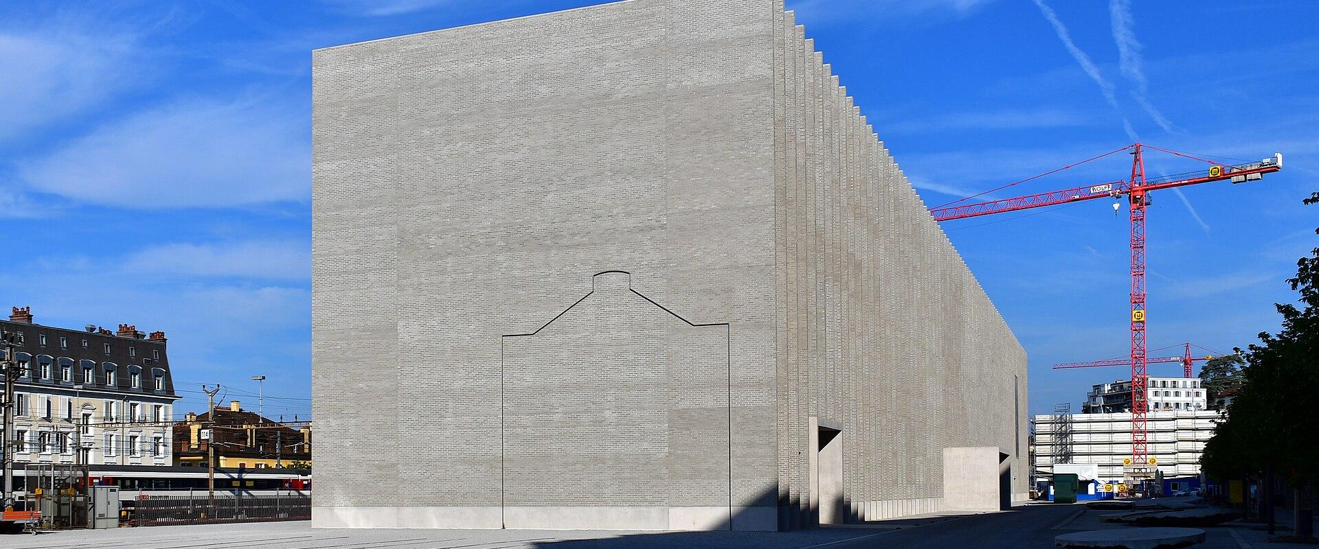 The Musée cantonal des Beaux-Arts building at Plateforme 10 in Lausanne