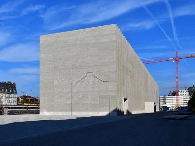 The Musée cantonal des Beaux-Arts building at Plateforme 10 in Lausanne