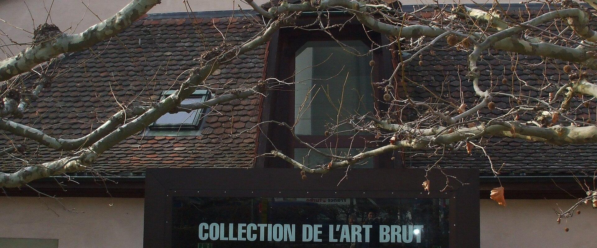 Entrance of the Collection de l'Art Brut at the Château de Beaulieu in Lausanne