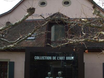 Entrance of the Collection de l'Art Brut at the Château de Beaulieu in Lausanne