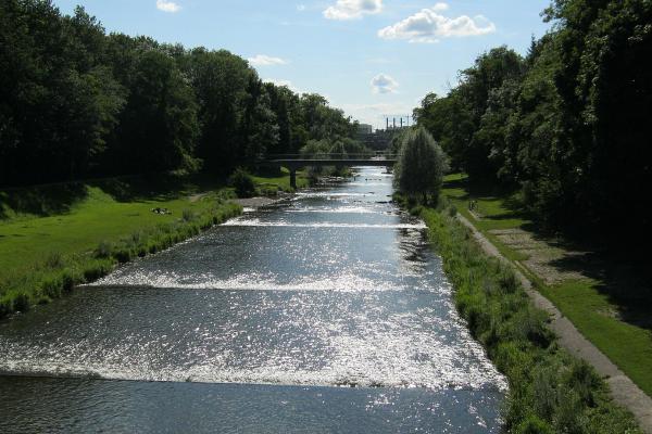 Lange Erlen Park And Wiese River