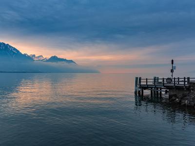 Lake Geneva from Chillon Castle