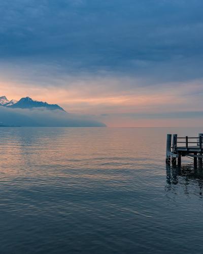 Lake Geneva from Chillon Castle