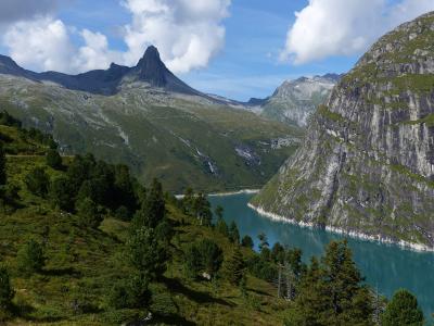 The Zervreilasee reservoir beneath the Zervreilahorn above Vals