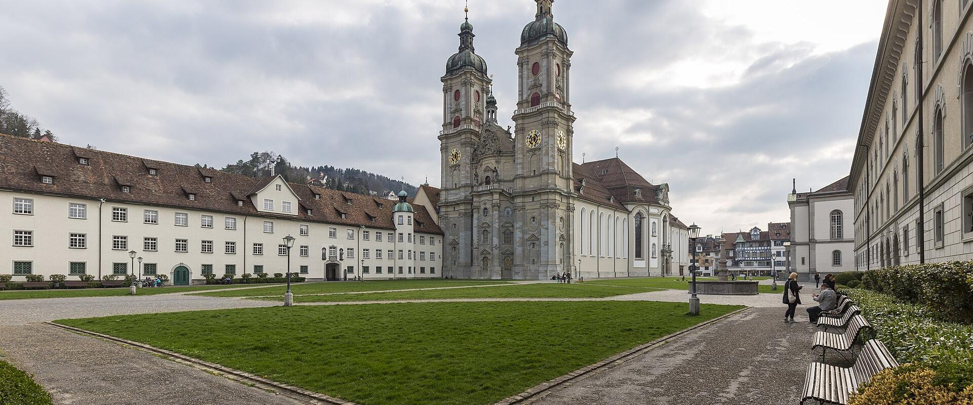 The Klosterhof and cathedral of the St. Gallen abbey precinct