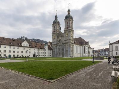 The Klosterhof and cathedral of the St. Gallen abbey precinct
