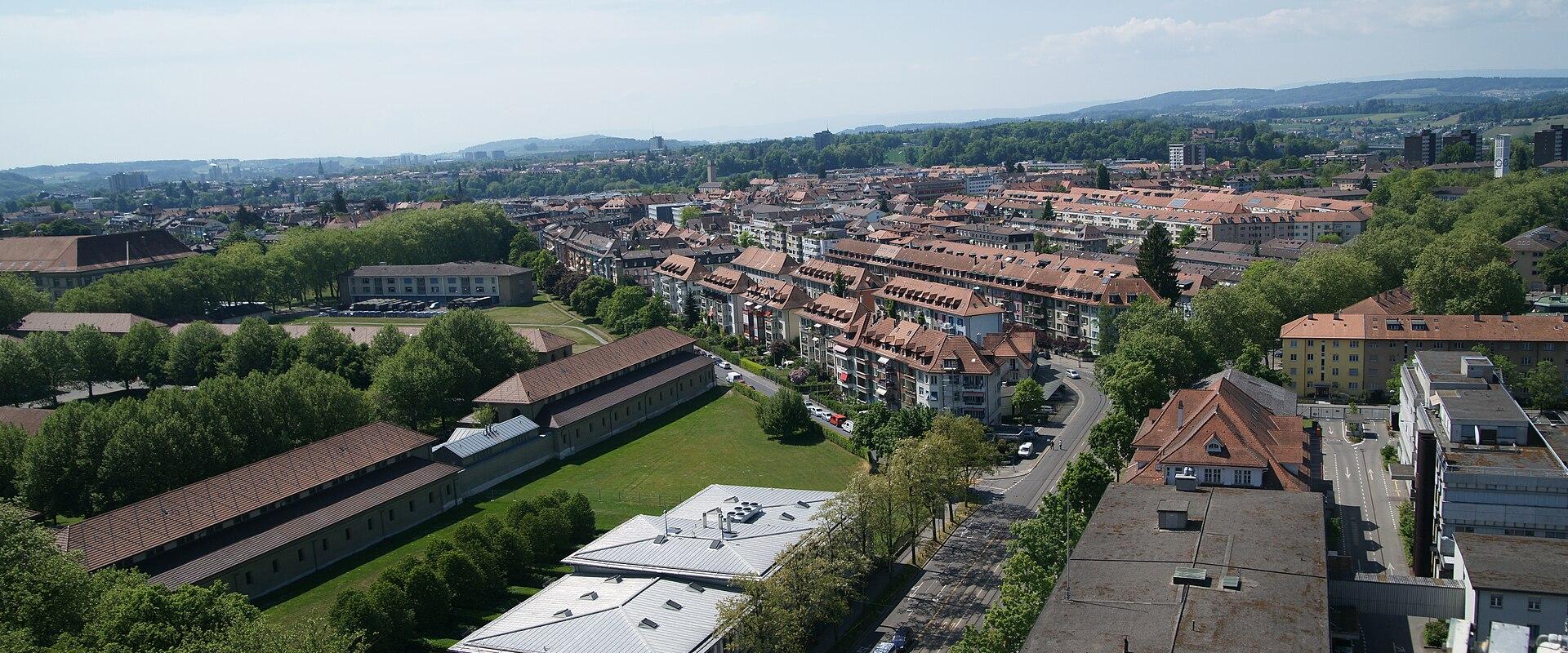 The Breitenrain quarter of Bern from above
