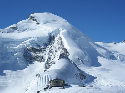 The Mittelallalin summit station above Saas-Fee, home of the Allalin Ice Pavilion