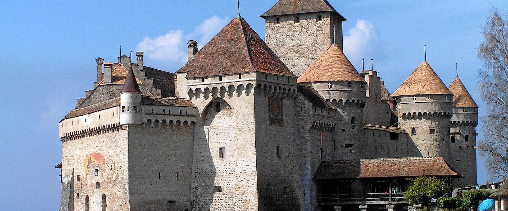 Schweiz Schloss Chillon Gesamtansicht