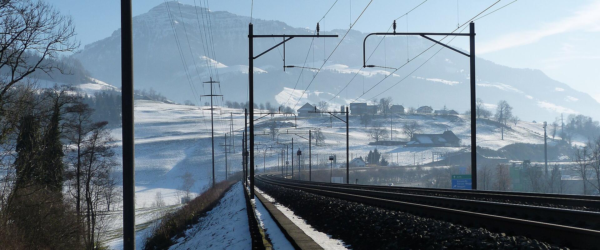 Central Switzerland Railway Landscape