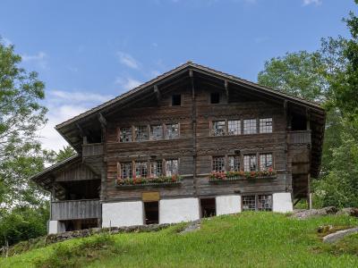 A historic chalet at the Ballenberg open-air museum in Hofstetten